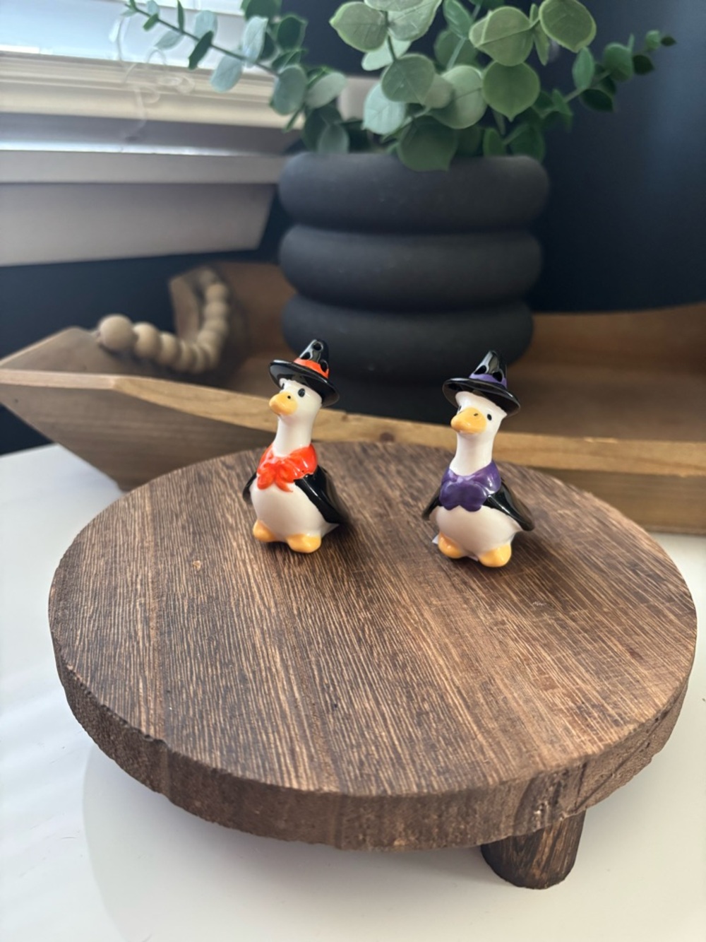 Halloween Goose Salt & Pepper Shaker Cracker Barrel